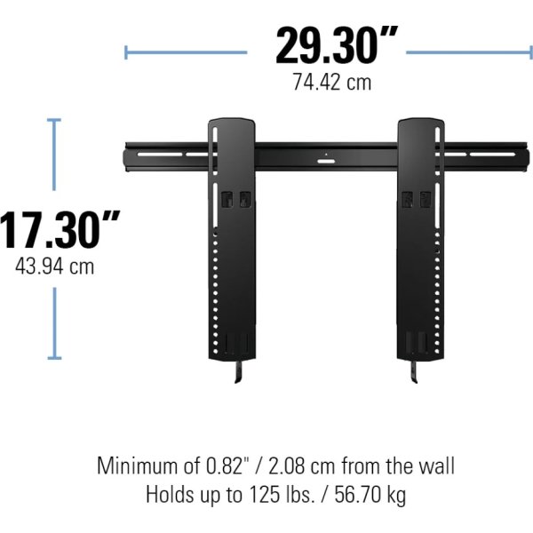 Sanus Superslim Väggfäste, svart