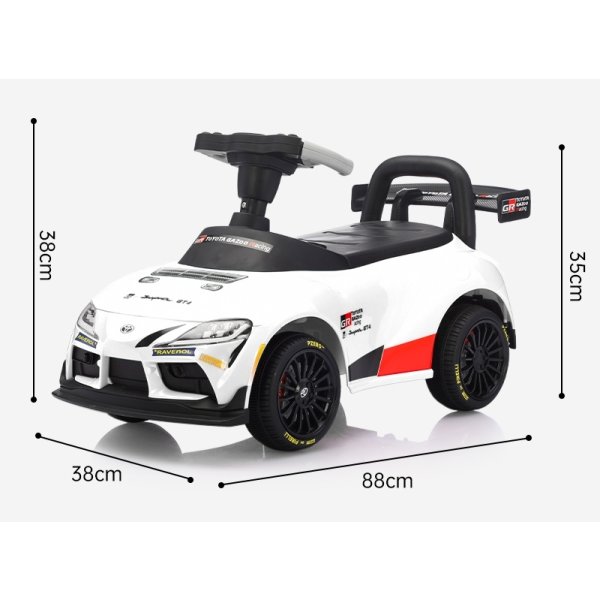 Gåbil Toyota Supra GT-4 för barn, vit