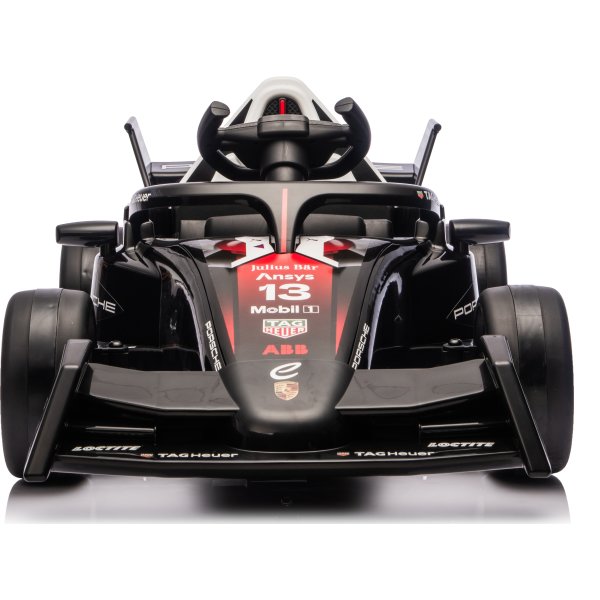 Elbil Porsche Formula E barnbil, 2x12V, svart