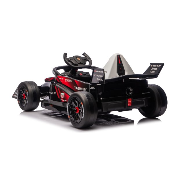 Elbil Porsche Formula E barnbil, 2x12V, svart