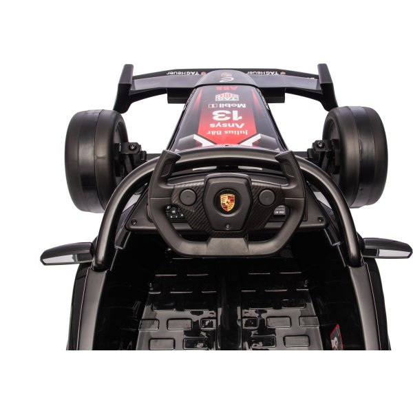 Elbil Porsche Formula E barnbil, 2x12V, svart