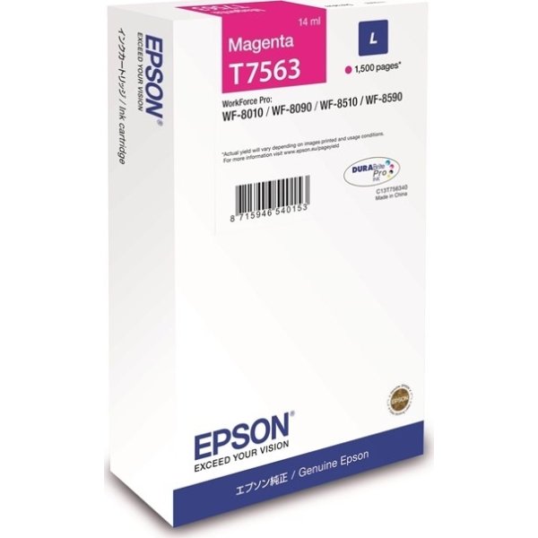 Epson T7563 bläckpatron, magenta
