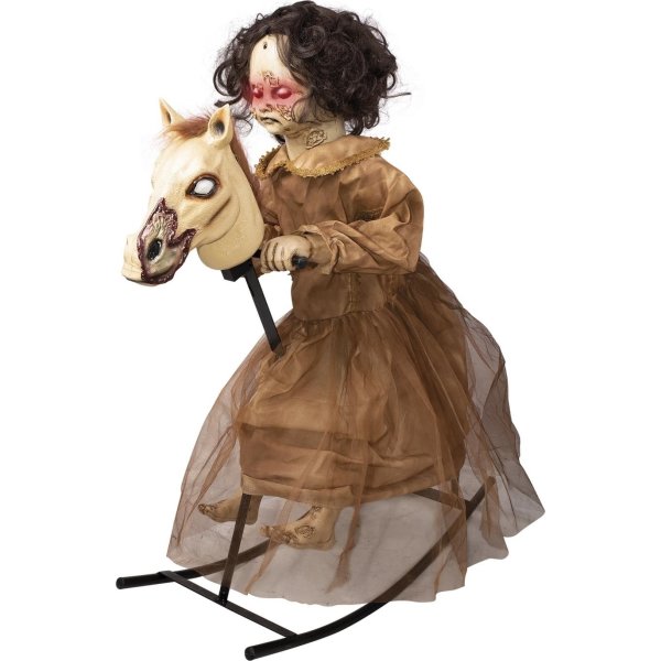 Flicka på gungahäst - 1 m