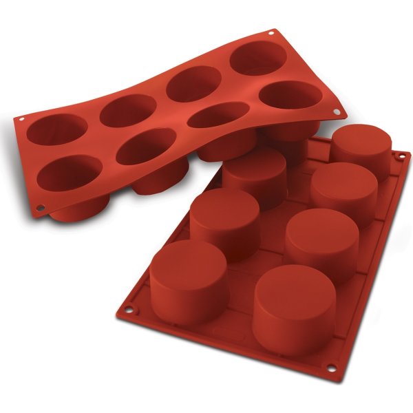 Silikomart Bakform cylinder 8 st, Ø6cm, 9cl