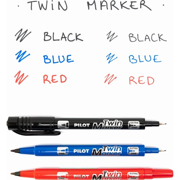 Pilot Twin Marker BG, svart