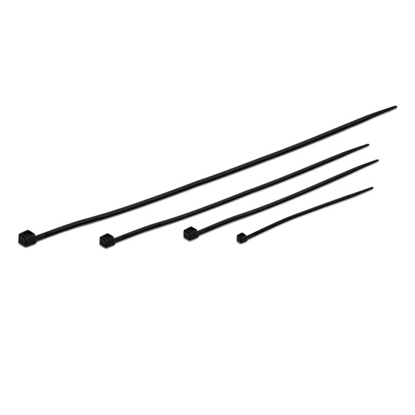Kabelband - 100/150/200/300 mm, Svart, 100 st.