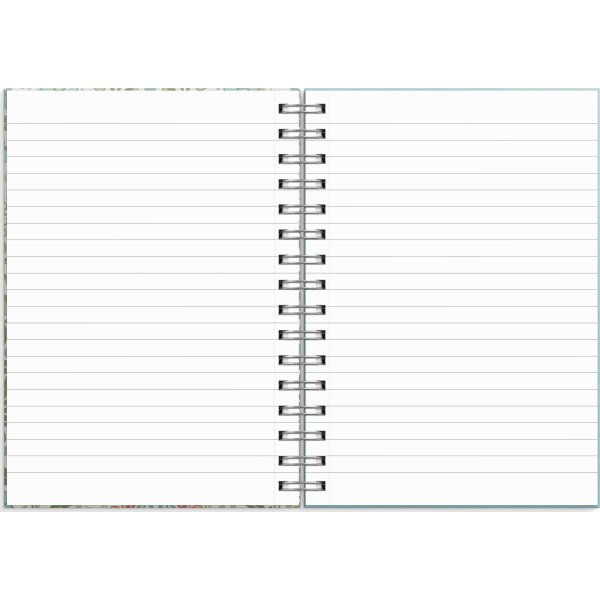 Burde Anteckningsbok | A5 | Linjerad | blommor