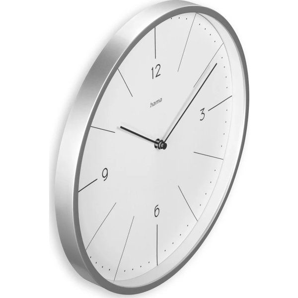 Hama Väggklocka "Sardinia" Diameter 30 cm, Grå