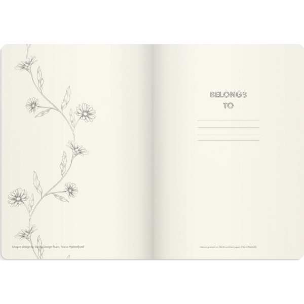 Burde Deluxe Anteckningsbok A5 | Linj. | Butterfly