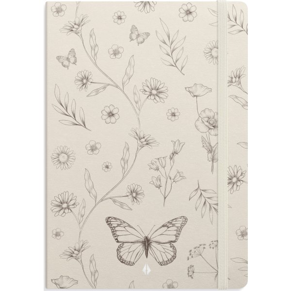 Burde Deluxe Anteckningsbok A5 | Linj. | Butterfly