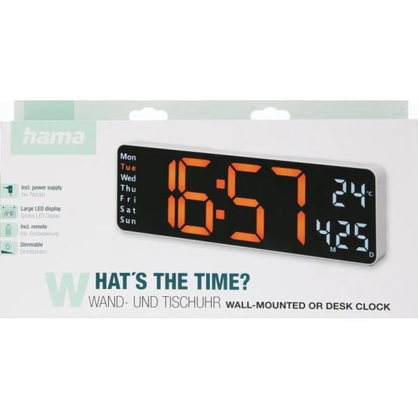 Hama Digital Väggklocka "Santa Cruz"