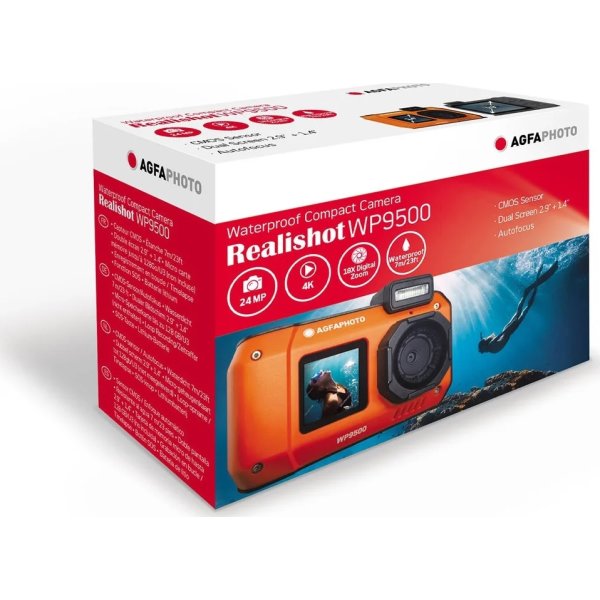 Agfaphoto Digital Kamera WP9500 Full HD, orange