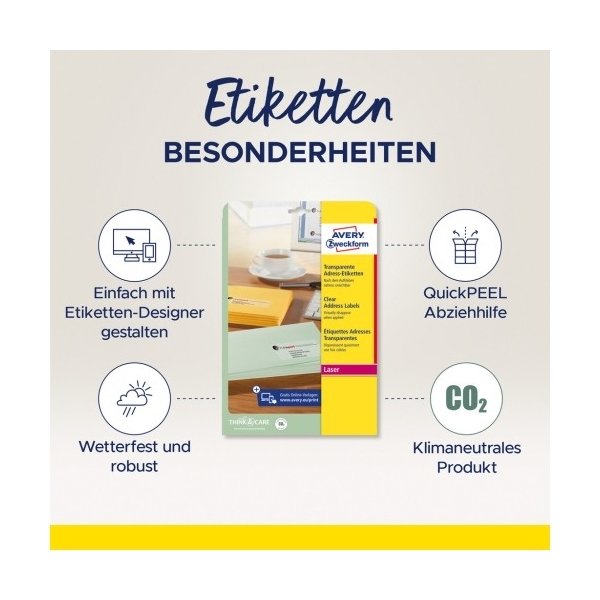 Avery Adressetiketter | 99,1 x 38,1 mm | 350 st.