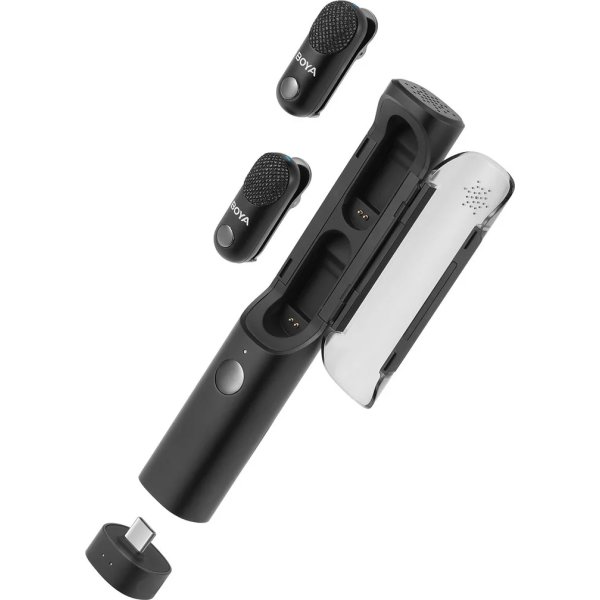 Boya Mikrofon Transformator, USB-C, 3,5 mm, svart