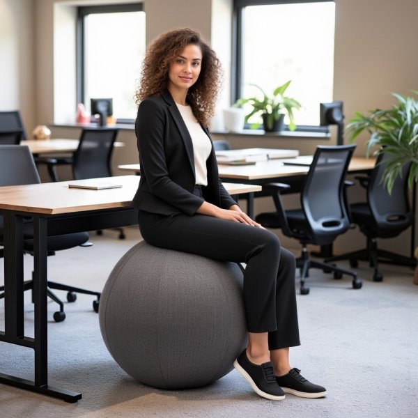 Lux balansboll 65 cm, Grå
