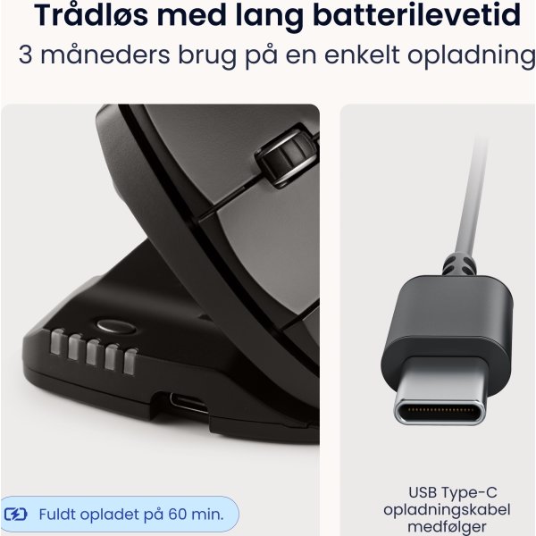 Contour Unimouse, vänster hand, trådlös