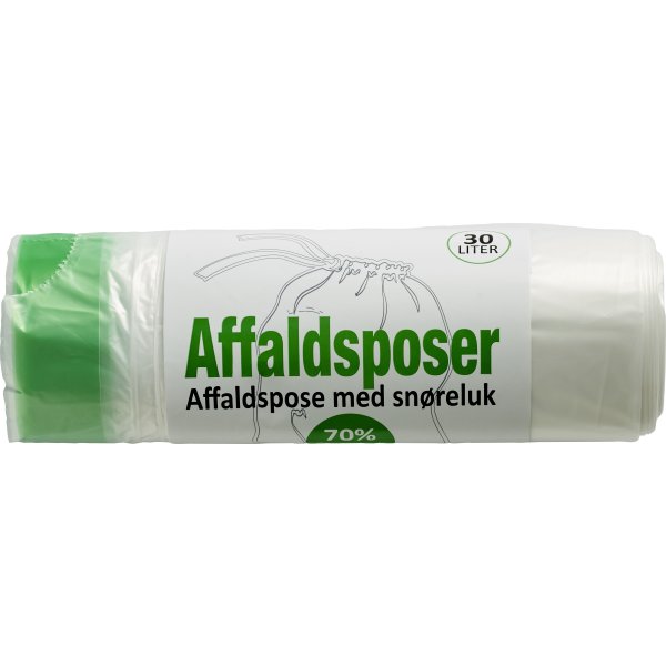 Soppåsar m/snörstängning | 30 L | 65x50 cm | klar