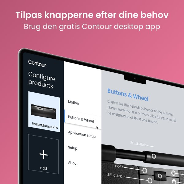 Contour RollerMouse Pro Trådlös Extended WR, läder