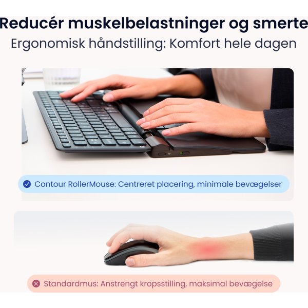 Contour RollerMouse Pro Trådlös Extended WR, läder