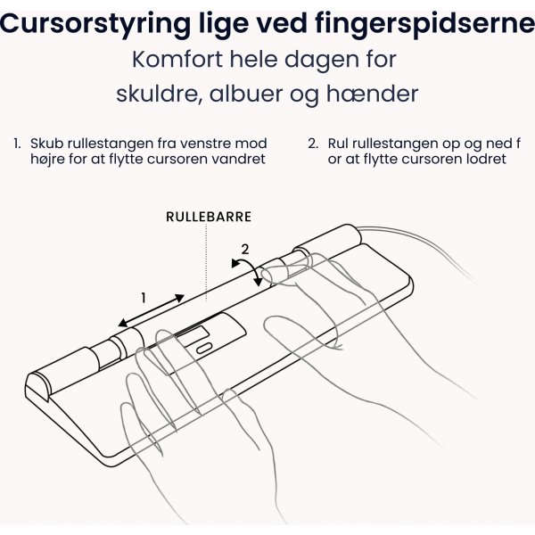 Contour RollerMouse Pro Wired Slim WR | Ljusgrå