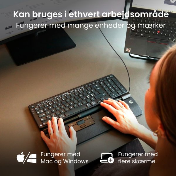 Contour RollerMouse Pro Wired Slim WR, vegansk läd