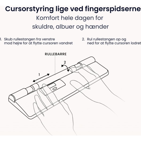 Contour RollerMouse Pro Wireless Slim WR | Ljusgrå
