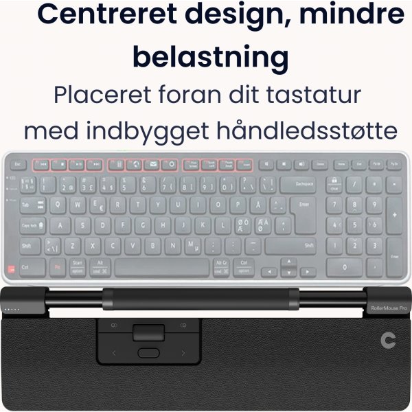 Contour RollerMouse Pro Wireless Slim WR | Ljusgrå