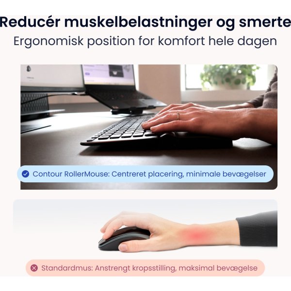 Contour RollerMouse Pro Trådlös Slim WR, läder