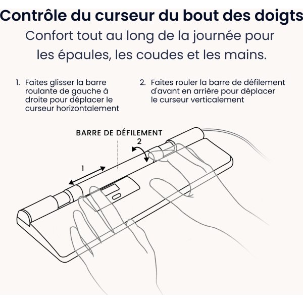 Contour SliderMouse Pro Wired Slim WR | Ljusgrå