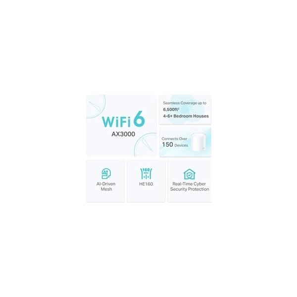 TP-LINK AX3000 mesh router Wi-Fi, 3-pack
