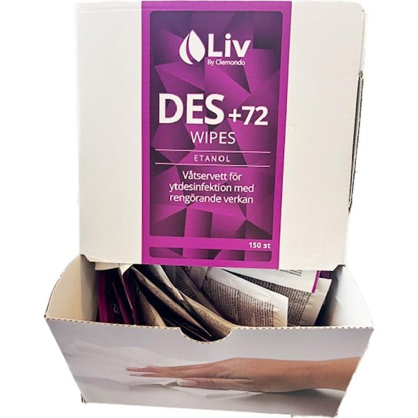 LIV Des +72 Ytdesinfektionsduk | 150 st.