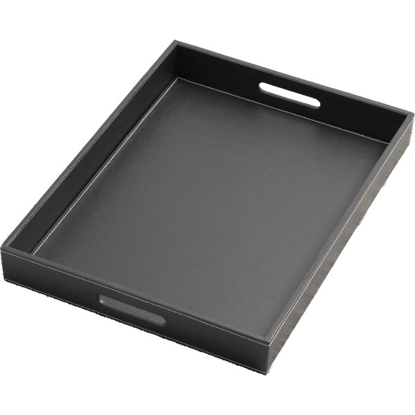 Steel Function Bricka, fyrkantig, PU-läder,50x38cm