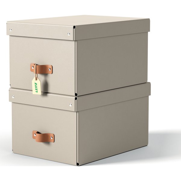 Leitz Puro Box m. lock | M | Beige | 2 st.