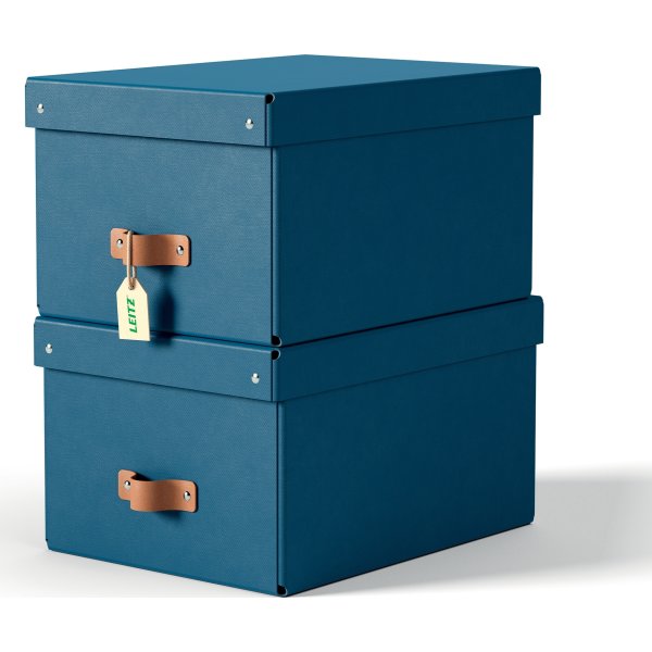 Leitz Puro Box med lock | M | Blå | 2 st.