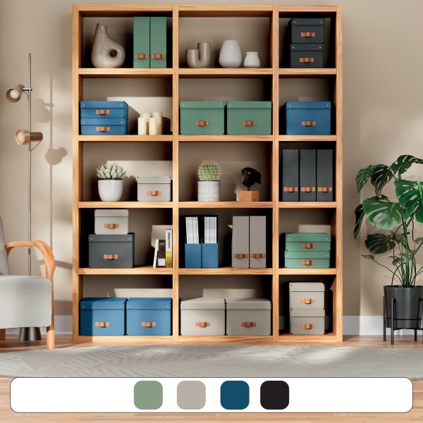 Leitz Puro Box med lock | M | Blå | 2 st.