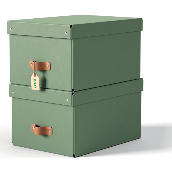 Leitz Puro Box m. lock | M | Grön | 2 st.