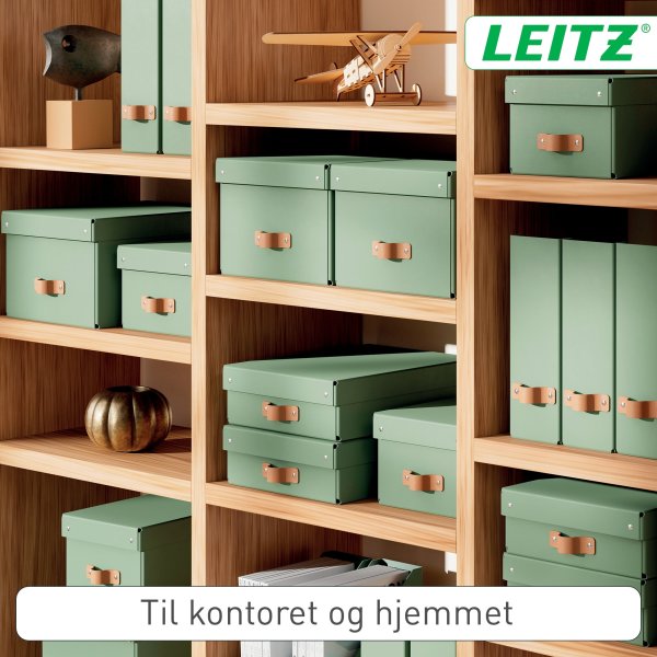 Leitz Puro Box m. lock | M låg | Grön | 2 st.