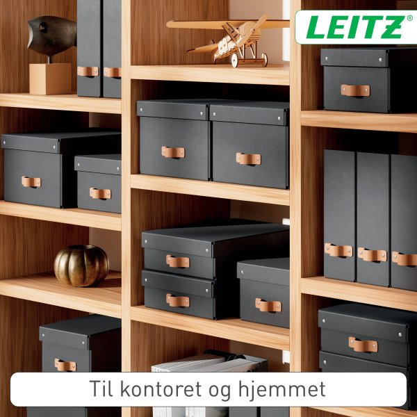 Leitz Puro Box med lock | M låg | Svart | 2 st.