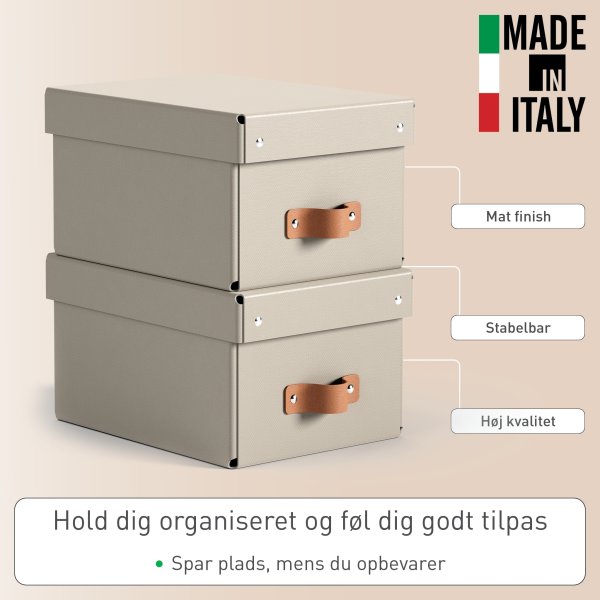Leitz Puro Box med lock | S | Beige | 2 st.