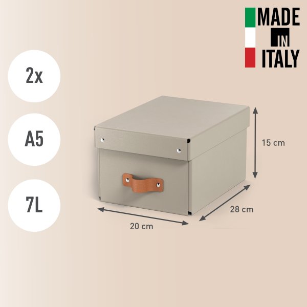 Leitz Puro Box med lock | S | Beige | 2 st.