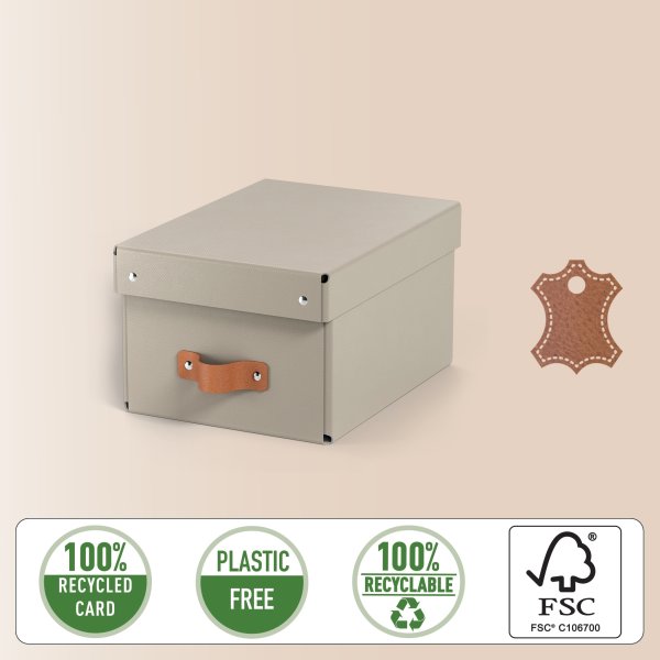 Leitz Puro Box med lock | S | Beige | 2 st.