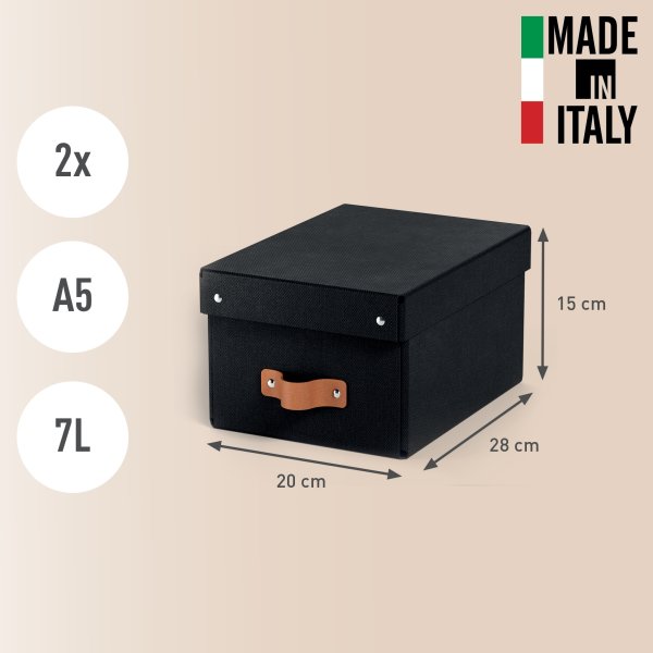 Leitz Puro Box med lock | S | Svart | 2 st.