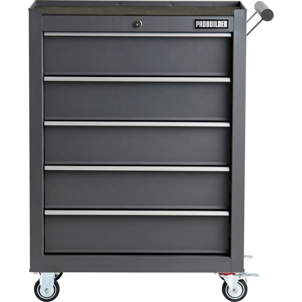 Probuilder Verkstadsvagn med 5 lådor, grå