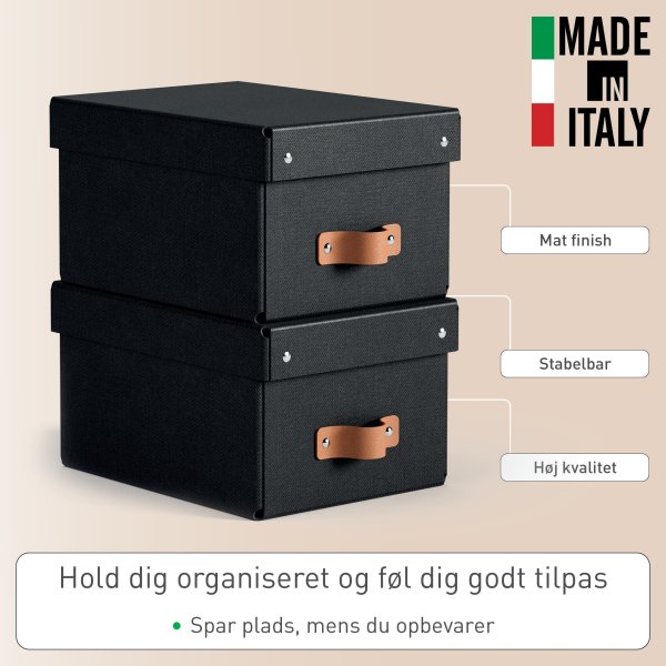 Leitz Puro Box med lock | S | Svart | 2 st.