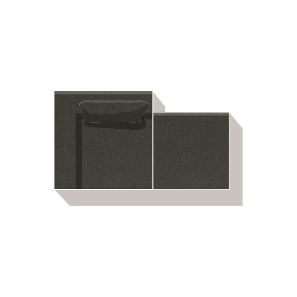 Fondi modulsoffa, 3 moduler, Grön