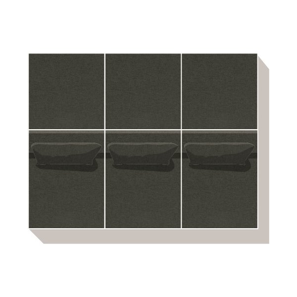 Fondi modulsoffa, 3 moduler, Grön