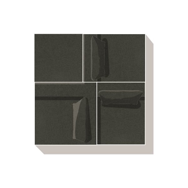 Fondi modulsoffa, 3 moduler, Grön