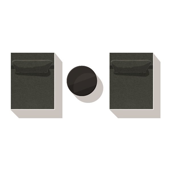 Fondi modulsoffa, puffmodul, Grön, 1 st.