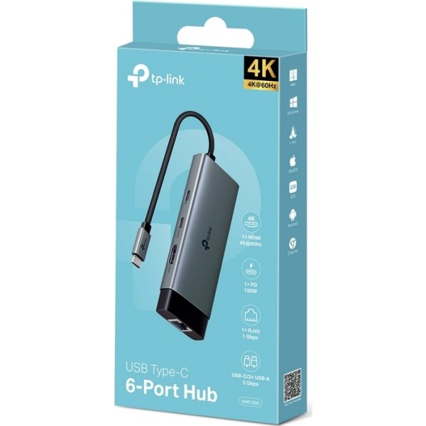 TP-LINK UH6120C USB-hubb Typ-C 9 i 1