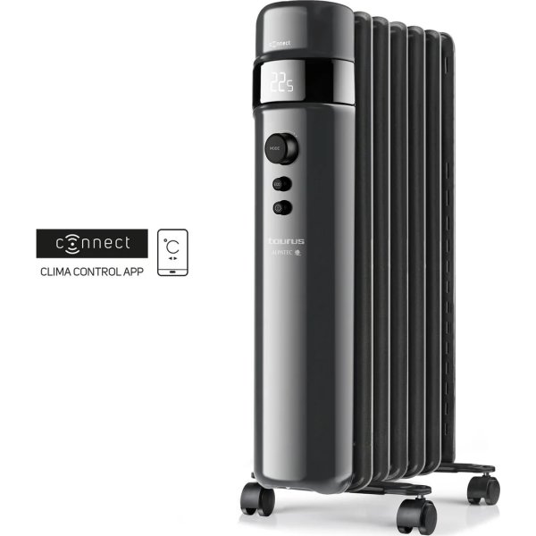 Taurus Oljeradiator Agadir Connect 1500, svart
